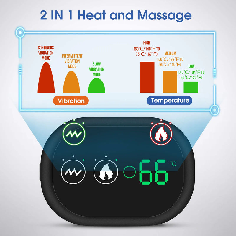 Faixa Terapêutica de Ombro e Joelho 2 em 1 - Massageador e Aquecedor - Smart Buy